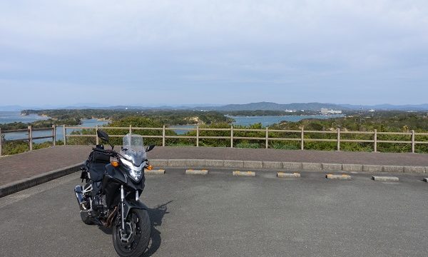 三重ツーリング-桐垣展望台でバイク