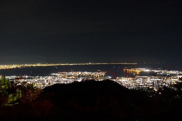 六甲山展望台から神戸の景色
