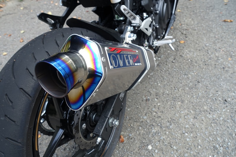 Ninja400】OVERRacingフルチタンスリップオンマフラーへ交換｜バイクに 