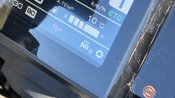 純正液晶で設定温度確認